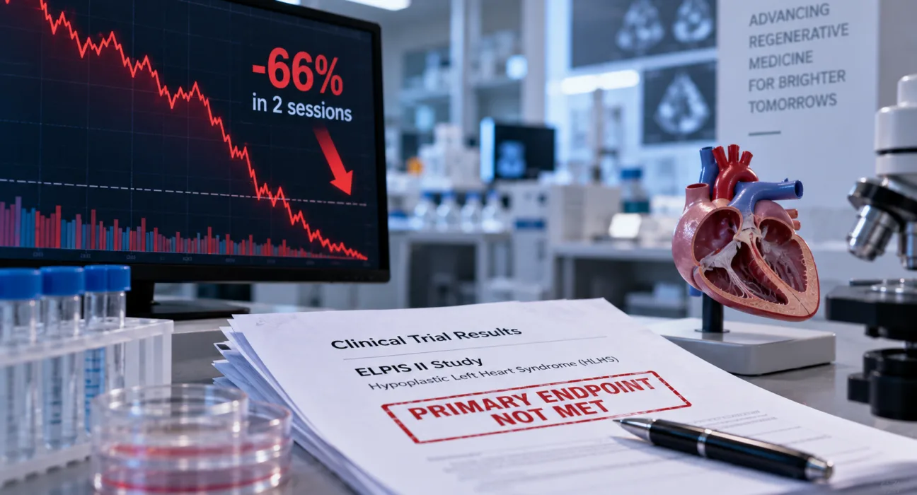 Longeveron's laromestrocel program faces renewed scrutiny after the ELPIS II Phase 2b trial in hypoplastic left heart syndrome missed its primary efficacy endpoint. Representative image.