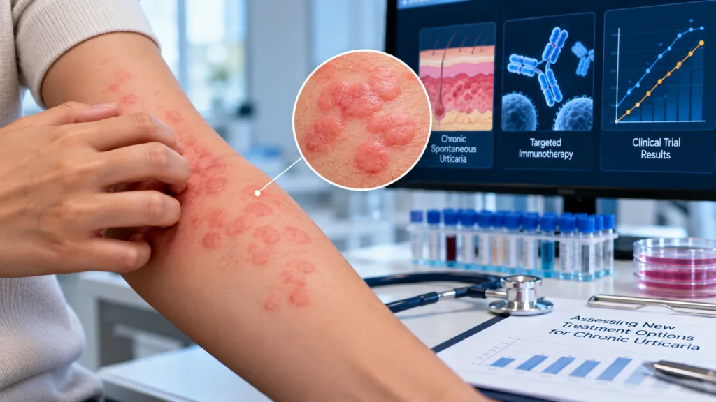 Celldex Therapeutics’ barzolvolimab produced deep complete responses across two Phase 3 chronic spontaneous urticaria trials while maintaining efficacy in patients refractory to omalizumab. Representative image.