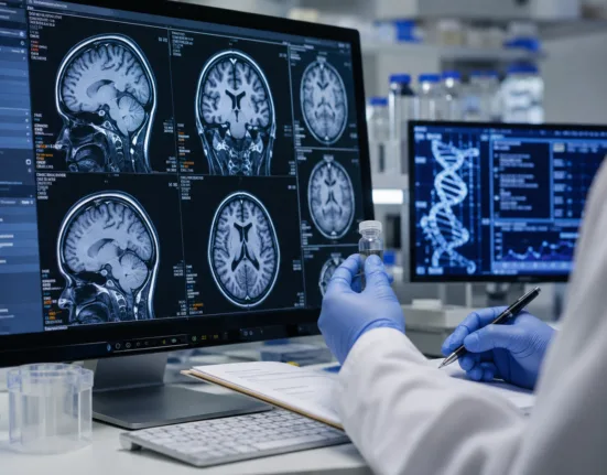Representative image: Huntington’s disease gene therapy research as uniQure submits AMT-130 for accelerated FDA approval following three-year clinical data.