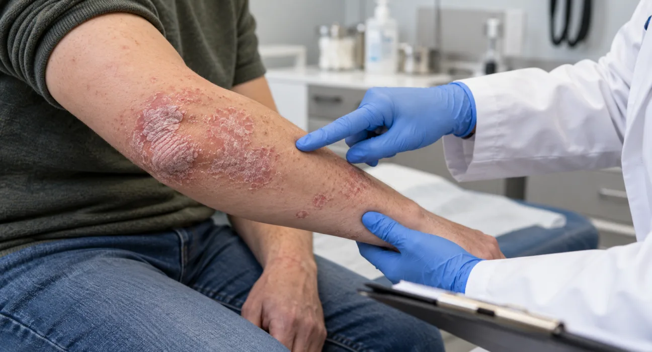 Representative image: Oruka Therapeutics reports ORKA-001 psoriasis responses deepening through Week 28, with 71.4% of patients achieving complete skin clearance without additional dosing after Week 4.
