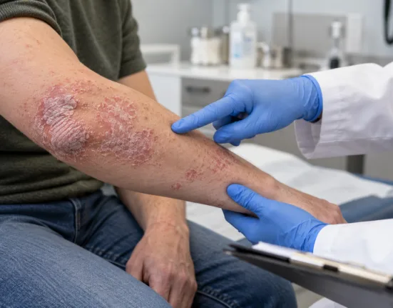 Representative image: Oruka Therapeutics reports ORKA-001 psoriasis responses deepening through Week 28, with 71.4% of patients achieving complete skin clearance without additional dosing after Week 4.