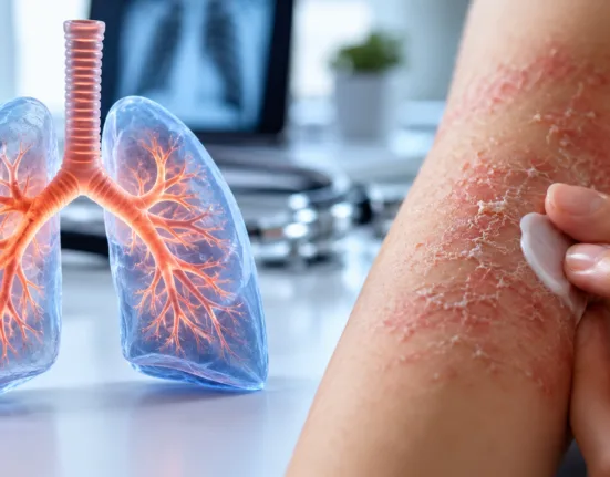 Representative image of asthma and atopic dermatitis research as Aclaris Therapeutics’ investigational antibody ATI-052 demonstrates promising Phase 1b clinical results, reducing airway inflammation by 59% and improving eczema severity by 58%.