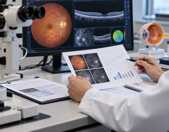 Representative image of uveitis research as Roivant Sciences and Priovant Therapeutics report positive Phase 3 brepocitinib results, reducing treatment failure and improving steroid-free disease control.