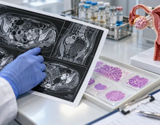 Representative image of ovarian cancer research as Genmab’s Rina-S shows a 57% reduction in the risk of death in a Phase 3 trial for platinum-resistant ovarian cancer.